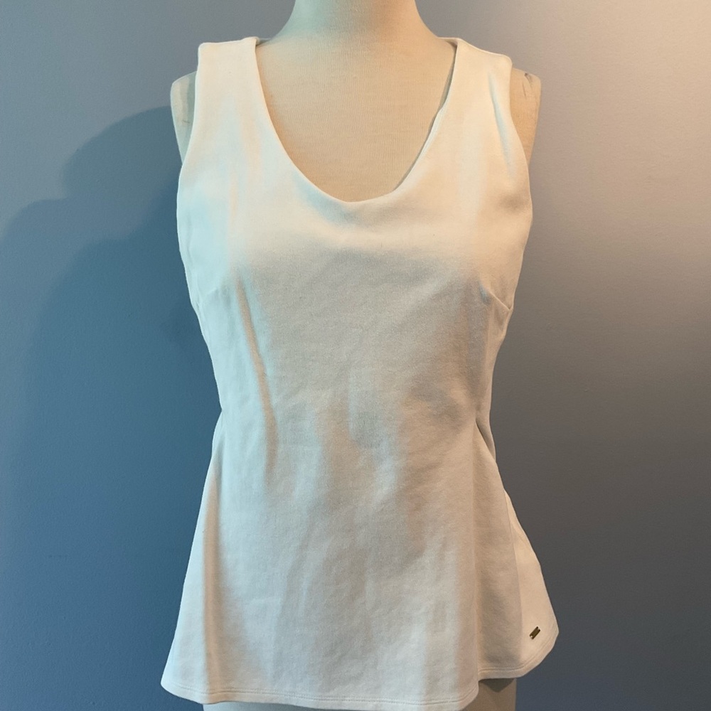 EUC Tommy Hilfiger White Peplum Top
